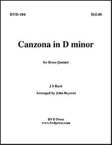 CANZONA IN D MINOR BRASS QUINTET P.O.D. cover